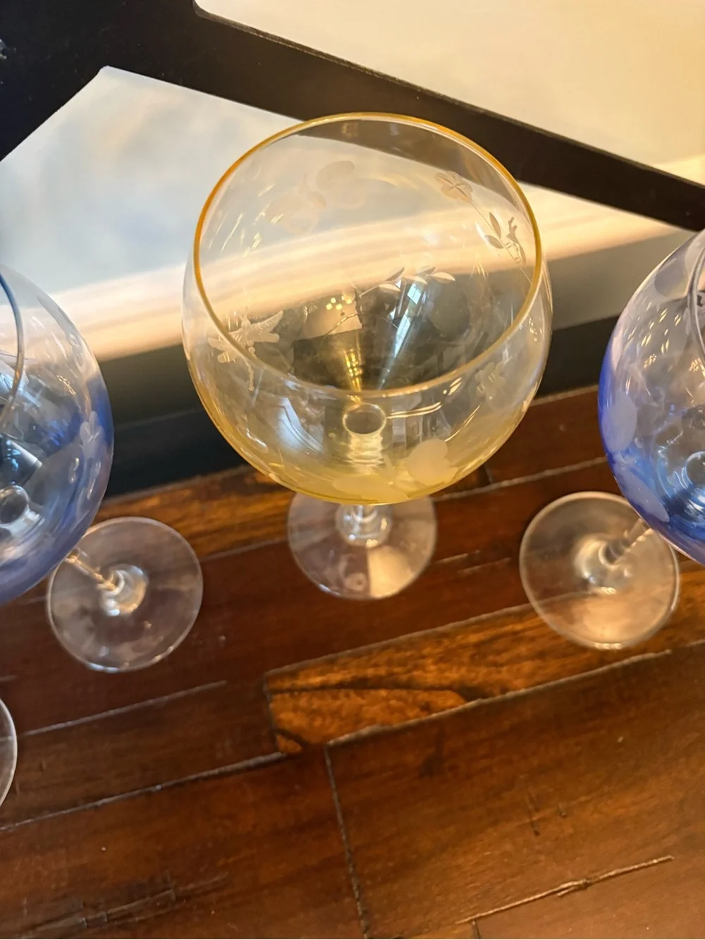 Lenox Crystal Butterfly Meadow Long Stemmed Wine Glasses - set of 4